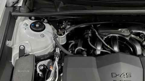 J&L 18-23 Toyota Camry 3.5L V6 Oil Separator 3.0 Passenger Side - Clear Anodized - 3116P-C