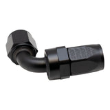 DeatschWerks 8AN Female Swivel 90-Degree Hose End CPE - Anodized Matte Black - 6-02-0807-B