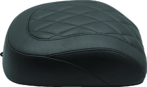 Mustang 18-21 Harley Fat Boy Wide Tripper Passenger Seat Diamond Stitch - Black - 83027