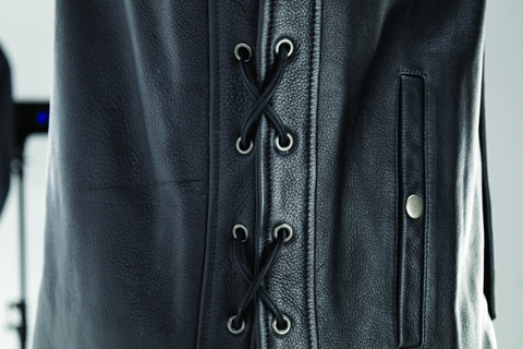 River Road Old Skool Leather Vest Black - Large - 094433
