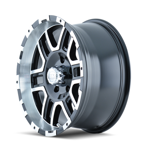 ION Type 179 17x8 / 6x139.7 BP / 10mm Offset / 106mm Hub Black/Machined Wheel - 179-7883B