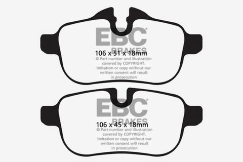EBC 09+ BMW Z4 3.0 (E89) Yellowstuff Rear Brake Pads - DP42046R