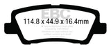 EBC 12+ Cadillac ATS 2.0 Turbo Redstuff Rear Brake Pads - DP33012C