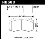 Hawk 12-20 Challenger/Charger 06-10 Grand Cherokee SRT8 DTC-60 Motorsports Front Brake Pads - HB563G.656