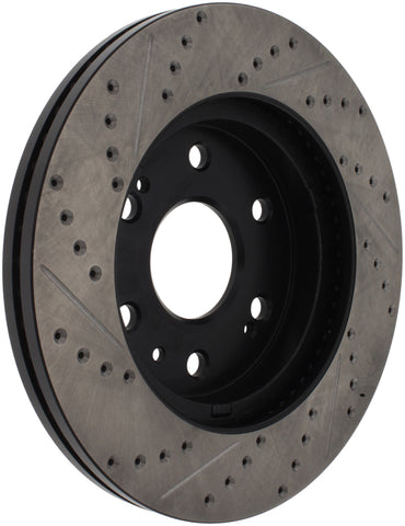 StopTech 05-10 GMC Sierra 1500 (w Rear Drum) / 07-09 GMC Yukon Front Left Slotted & Drilled Rotor - 127.66057L
