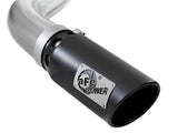 aFe Large Bore-HD 4in 409 SS DPF-Back Exh 18-19 Ford F-150 V6-3.0L (td) w/ Black Tip - 49-43106-B