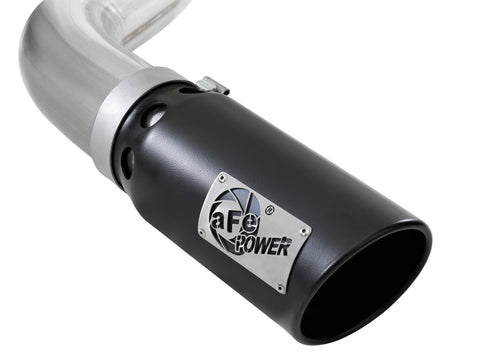 aFe Atlas 4in Aluminized Steel DPF-Back Exh 18-19 Ford F-150 V6-3.0L (td) w/ Black Tip - 49-03106-B