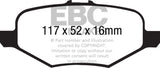 EBC 13+ Ford Taurus 3.5 Twin Turbo SHO Redstuff Rear Brake Pads - DP31887C