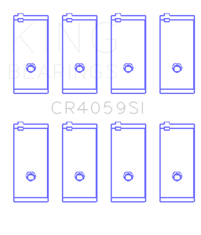 King Engine Bearings General Motors 138Ci 2.3L L40/Ld2 16V (Size +0.50mm) Connecting Rod Bearing Set - CR4059SI0.5