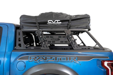 Addictive Desert Designs 2015+ Ford F-150 Overlander Chase Rack w/ 3rd Brake Light - Hammer Black - C118822000103