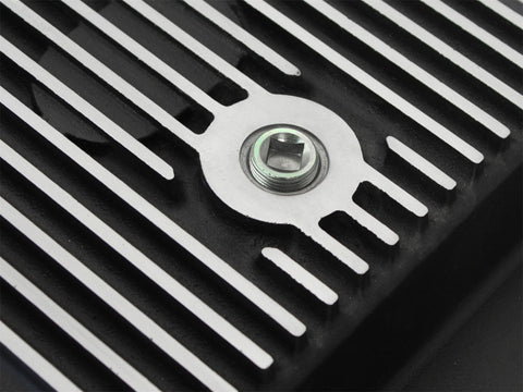 aFe Power Transmission Pan Black Machined 11-14 Ford 6R140 Trucks V8 6.7L (td) - 46-70182