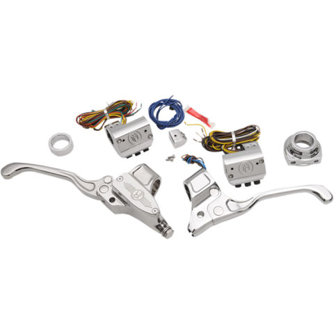 Performance Machine 9/16 Hand Control Set Cable - Chrome - 0062-4019-CH