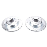 Power Stop 2016 BMW 328i Rear Evolution Drilled & Slotted Rotors - Pair - EBR1414XPR