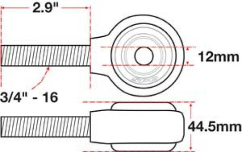 SPC Performance xAxis Rod End Ball Joint - 15792