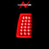 ANZO 2003-2006 Chevy Silverado 1500 LED Taillights Plank Style Black w/Clear Lens - 311333