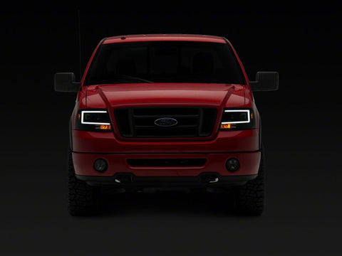 Raxiom 04-08 Ford F-150 Axial Series Projector Headlights- Black Housing- Clear Lens - T569352