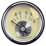 Autometer Prestige Series 52mm 8-18V Short Sweep Electronic Voltmeter Gauge - 2092