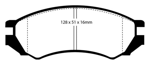 EBC 91-93 Nissan NX 2.0 (ABS) Yellowstuff Front Brake Pads - DP4839R