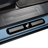 Putco 21-23 Ford Bronco w/Bronco Etching (4pcs) Black Platinum Door Sills - 95177BPFD