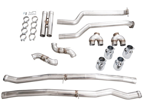AWE Tuning BMW G90/G99 M5 Track Edition Cat-Back Exhaust - Chrome Silver Tips - 3020-42790