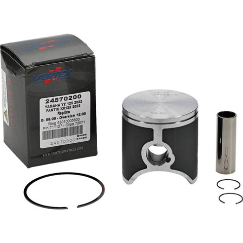 Vertex Piston 2023 Fantic Motor XE 125 125cc +2.00mm Oversized Cast Replica Piston Kit - 24570200