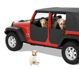 Bestop 07-18 Jeep Wrangler JK Element Panels (Front Doors Black) - 51803-01
