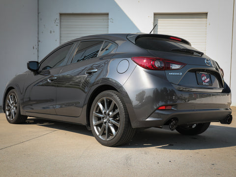 aFe Takeda 2-1/2in 304 SS Cat-Back Exhaust w/ Carbon Fiber Tips 14-18 Mazda 3 L4 2.0L/2.5L - 49-37015-C