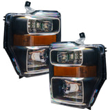 Oracle 08-10 Ford F250/350 LED HL - Black - ColorSHIFT w/ 2.0 Controller - 7190-333