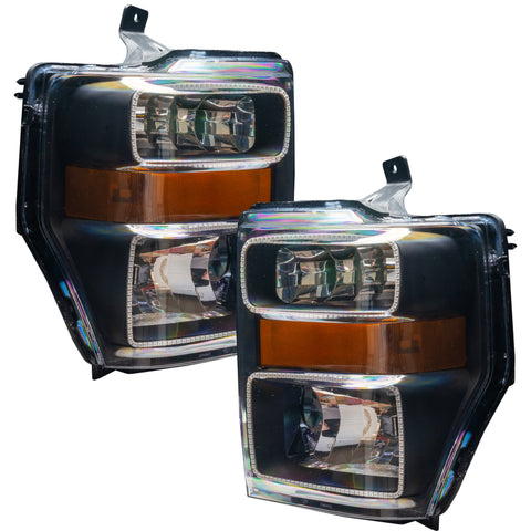 Oracle 08-10 Ford F250/350 LED HL - Black - ColorSHIFT w/ 2.0 Controller - 7190-333