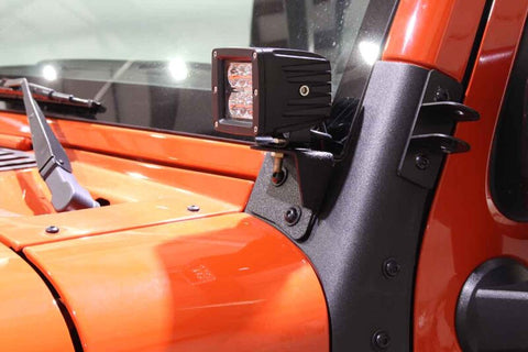 Fishbone Offroad 07-18 Jeep Wrangler JK Windshield Light Bracket - FB21015