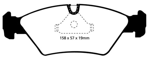 EBC 87-91 BMW M3 2.3 (E30) Yellowstuff Front Brake Pads - DP4414R