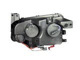 ANZO 2006-2010 Dodge Charger Projector Headlights w/ Halo Chrome - 121382