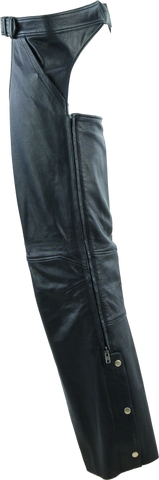 River Road Plains Leather Chaps Black - Large - 094420