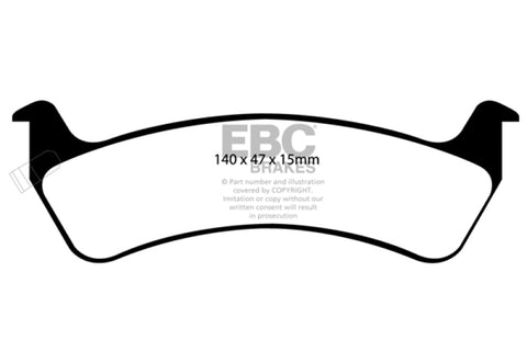 EBC 92-94 Jeep Grand Cherokee 4.0 Yellowstuff Rear Brake Pads - DP41129R