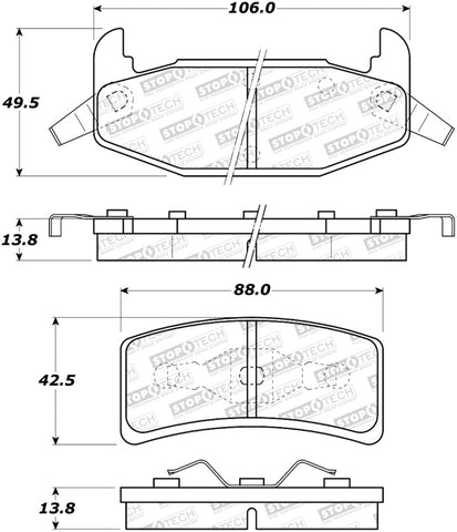 StopTech Street Brake Pads - 308.03770