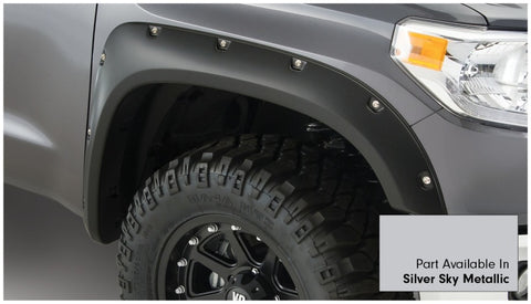 Bushwacker 16-18 Toyota Tundra Fleetside Pocket Style Flares 4pc 66.7/78.7/97.6in Bed - Silver Sky - 30918-53