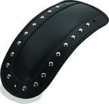 Mustang 00-17 Harley Softail FLSTS, FLSTN, FLSTC w/Stud Plate Fender Bib w/Studs - Black - 78113