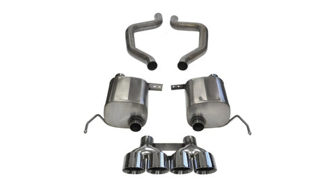 Corsa 2017-2019 Corvette Z06 2.75in Axle Back Exhaust Polished Dual Rear Exit Quad 4.5in Tip (Sport) - 14768