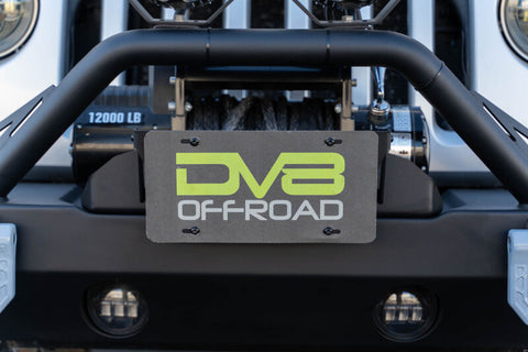 DV8 Offroad Fairlead Mounted Flip-Up License Plate Bracket - LPBM-02