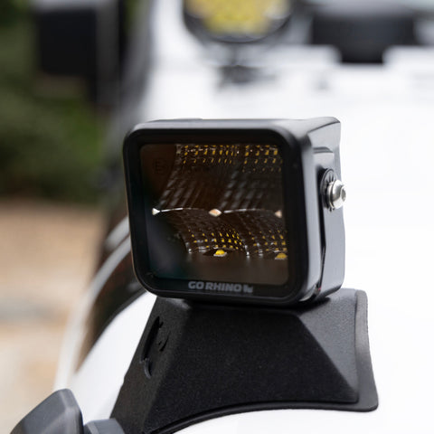 Go Rhino Xplor Blackout Series Cube LED Flood Light Kit (Surface/Threaded Stud Mnt) 2x2 - Blk (Pair) - 750200321FCS