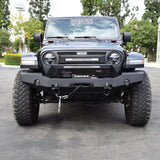 Westin 18-20 Jeep Wrangler WJ2 Full Width Front Bumper w/LED Light Bar Mount Textured Black - 59-80125
