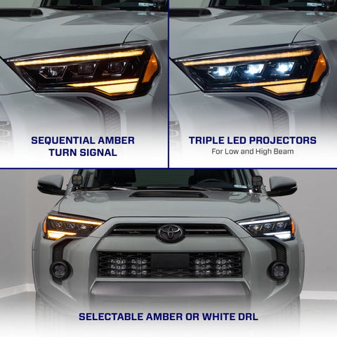 Form Lighting 2014-2024 Toyota 4Runner Sequential LED Projector Headlights (Pair) - FL0017