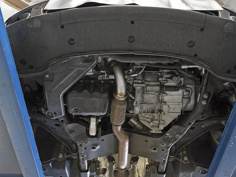 aFe 09-13 MINI Cooper S (R56) L4 1.6L (t) Twisted Steel Down Pipe 2-1/2in 304 Stainless Steel w/ Cat - 48-36318-1HC