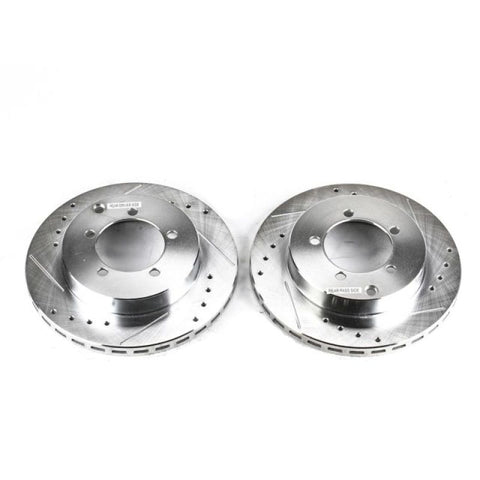 Power Stop 91-93 Dodge Stealth Rear Evolution Drilled & Slotted Rotors - Pair - JBR585XPR