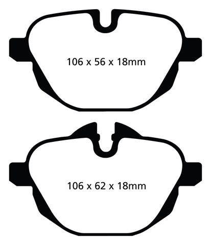 EBC 14+ BMW i8 1.5 Turbo/Electric Yellowstuff Rear Brake Pads - DP42047R