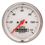 Autometer Arctic White 3-3/8in Electric Speedometer with Wheel Odometer/ 2-1/16in Oil Pressure - 1340