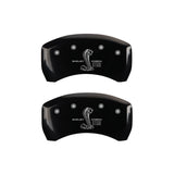 MGP Rear set 2 Caliper Covers Engraved Rear GT500 Shelby & Cobra Black finish silver ch - 10010RGT5BK