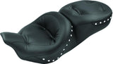 Mustang 08-21 Harley Electra Glide,Rd Glide,Rd King,Street Glide Std Tour 1PC Seat w/Studs - Black - 76037