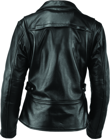 River Road Ironclad Classic Leather Jacket Black Womens - Small - 094376