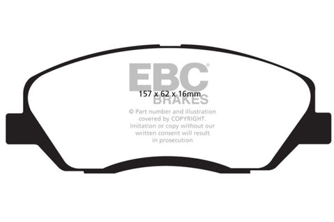 EBC 06-09 Hyundai Entourage 3.8 Greenstuff Front Brake Pads - DP61783